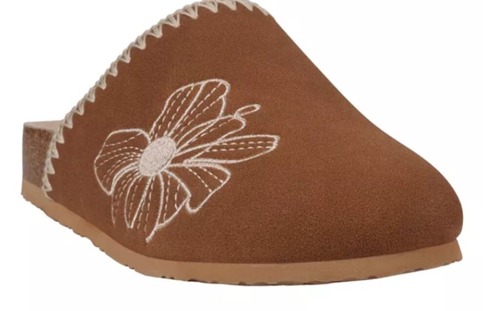 G.C. Shoes Jamie Shoes Womens Size 8.5 Brown Cognac Floral Mule Slippers New Box